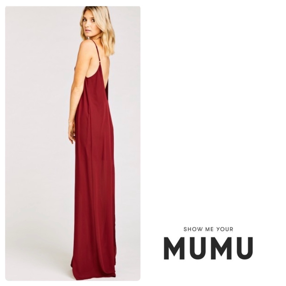 Show Me Your MuMu Jolie Maxi in Red Wine Crisp